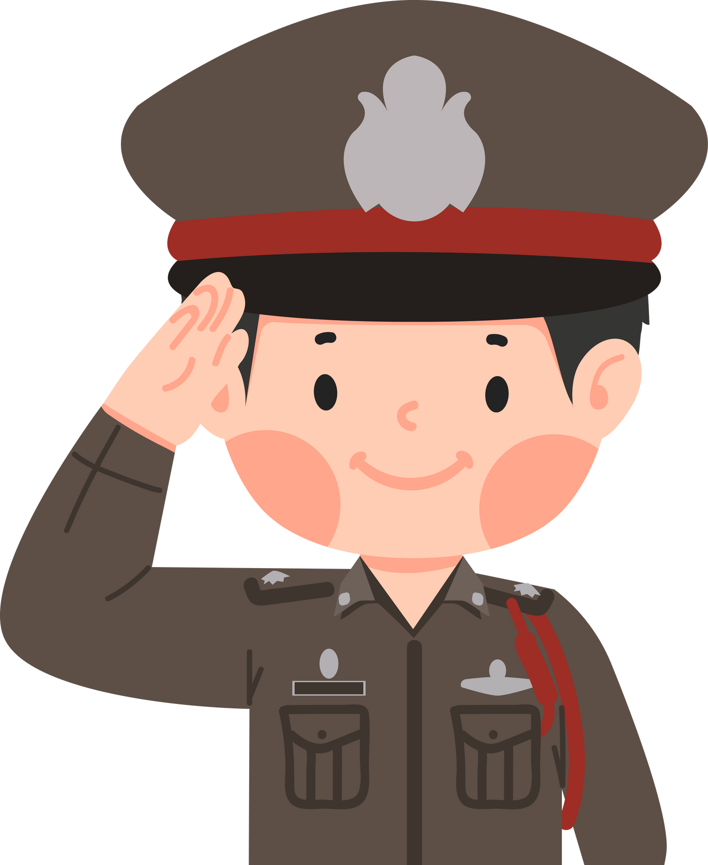 Cartoon character of Thai police